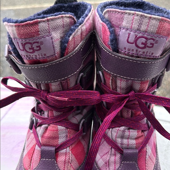 UGG Women’s Purple Plaid Boots - Picture 2 of 6